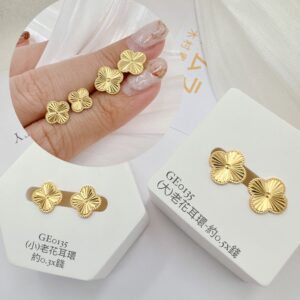 四爪單鑽耳環
