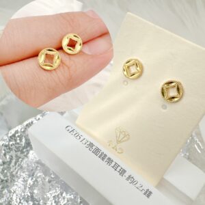 亮面錢幣耳環