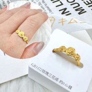 玫瑰三花戒