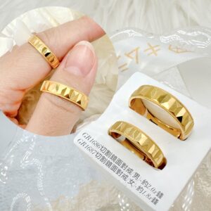 切割鏡面對戒-男