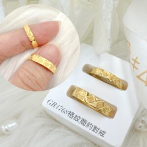 格紋簡約對戒