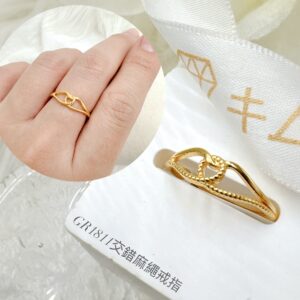 交錯麻繩戒指