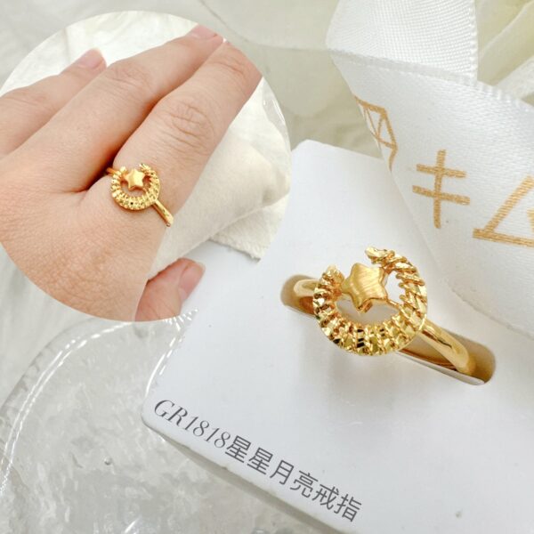 星星月亮戒指
