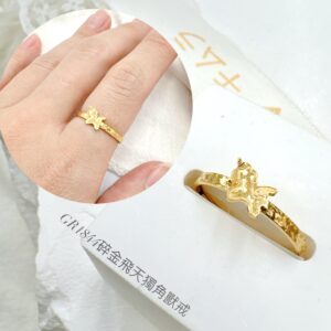碎金飛天獨角獸戒