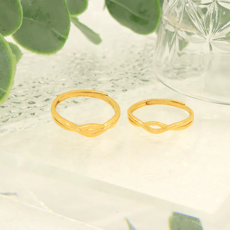 結婚對戒推薦 黃金交叉設計象徵攜手一生