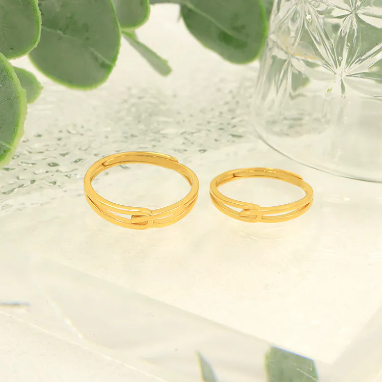 結婚對戒推薦 黃金交叉設計象徵攜手一生