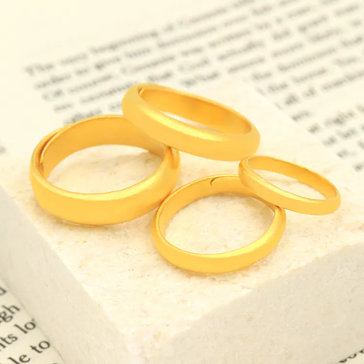 結婚金飾推薦 黃金古法調節戒指 象徵純粹愛情