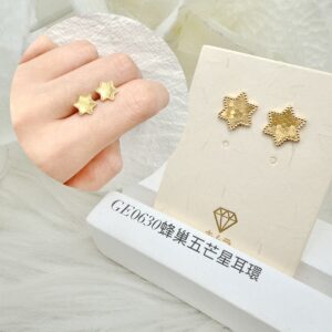 蜂巢五芒星耳環