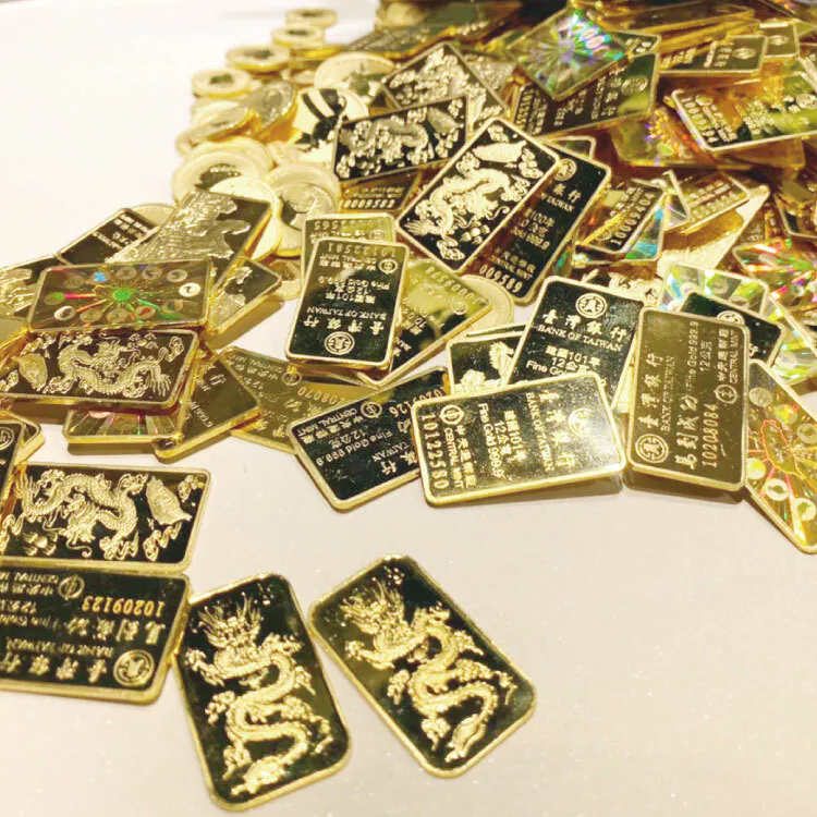 黃金舊金條檢驗回收，展示黃金塊純度測試