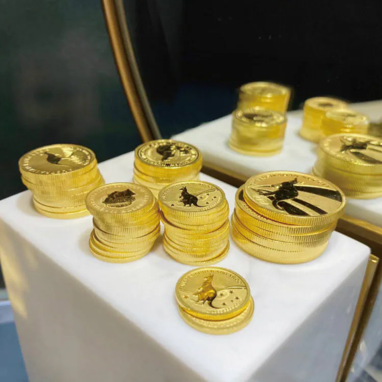 舊黃金幣收購，展示典型二手金幣樣式