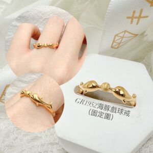 海豚戲球戒