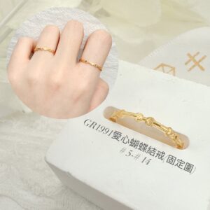 愛心蝴蝶結戒(固定圍)