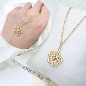 圓珠簍空花墜鍊