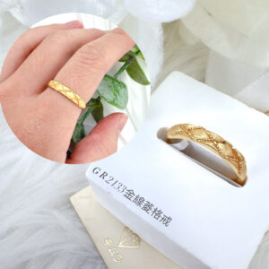 金線菱格戒