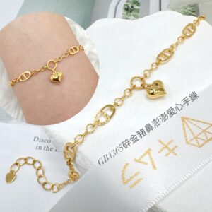 碎金豬鼻澎澎愛心手鍊