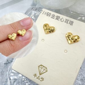 碎金愛心耳環