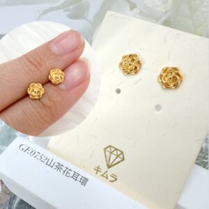 山茶花耳環
