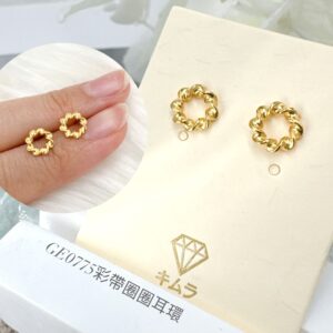 彩帶圈圈耳環