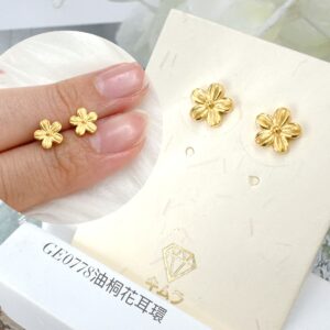 油桐花耳環
