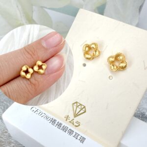 捲捲緞帶耳環